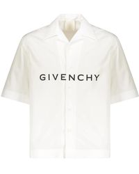 Givenchy - Overhemden ,Wit ,Katoen Short Sleeve Shirt - Lyst