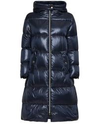 Herno - Donkerblauwe Gewatteerde Parka Jas - Lyst