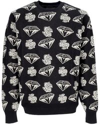 BBCICECREAM - Truien & Vesten ,Zwart ,Katoen Diamonds & Dollars Gebreide Trui - Lyst