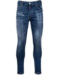 DSquared² - Herren Knopf Jeans Mit Leder Patch - Lyst