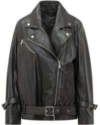 Pinko - Jassen ,Zwart ,Leer Candy Jacket - Lyst