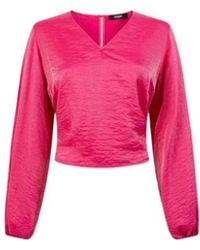 Jansen Amsterdam - Overhemden ,Roze ,Leer Elegante Berry Blouse - Lyst