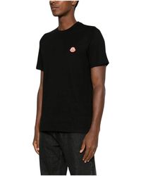 Moncler - Tops ,Zwart ,Katoen T-Shirts En Poloshirts - Lyst