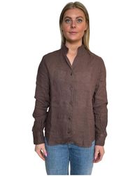 Bagutta - Camisa de lino marrón - Lyst