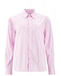 La Martina - Overhemden ,Roze ,Katoen Camilla Gestreepte Poplin Shirt - Lyst