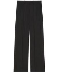 Givenchy - Broeken ,Zwart ,Leer Double Pleat Broeken - Lyst