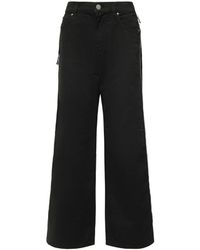 Pinko - Zwarte Denim Wide Leg Jeans - Lyst