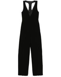 Max Mara - Zwarte Jumpsuit Met Verborgen Zijrits - Lyst
