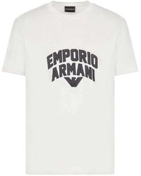 Emporio Armani - Wit Korte Mouw T-Shirt 3R1Tbf1Juvz0101 - Lyst