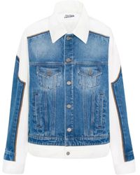 Jean Paul Gaultier - Jassen ,Blauw ,Denim Contrast Panel Denim Jacket - Lyst