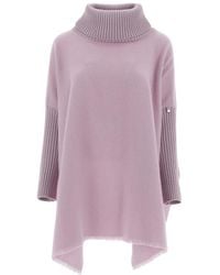 Herno - Lila Wol Poncho - Lyst