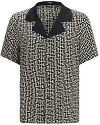 Balmain - Monogram-Print Pyjama Shirt - Lyst