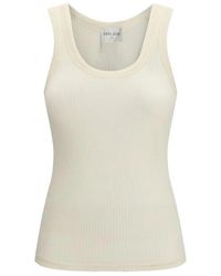 forte_forte - Beige Wool Oves Aries Sleeveles T - Lyst