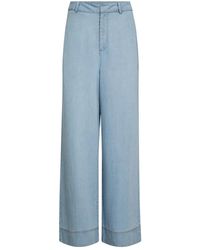 co'couture - Broeken ,Blauw ,Denim Wide Broeken - Lyst