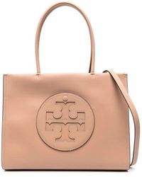 Tory Burch - Rosa taschen mit braunem logopatch - Lyst