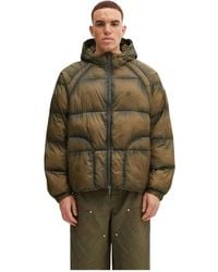 Represent - Jassen ,Groen ,Nylon Translucent Hooded Puffer - Lyst