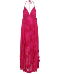 Dries Van Noten - Kleedjes ,Roze ,Drina Midi Jurk - Lyst