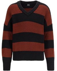 HUGO - V-Neck Knitwear - Lyst
