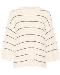 Soaked In Luxury - Weiß schwarz gestreifter pullover - Lyst