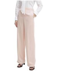 Theory - Broeken ,Roze ,Wide Leg Pull-On Pant - Lyst