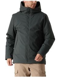 Elvine - Jassen ,Groen ,Polyester Stijlvolle Groene Parka Jas Voor Mannen - Lyst