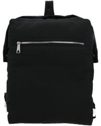 Bottega Veneta - Schwarzer nylon-rucksack mit silberner hardware - Lyst