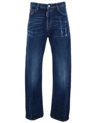 DSquared² - Gedistilleerde Wasp Straight Leg Denim Jeans - Lyst