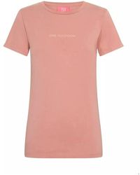 One Teaspoon - Rosa logo t-shirt bio-baumwolle - Lyst