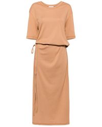 Lemaire - Ripp-t-shirt-kleid mit gürtel - Lyst