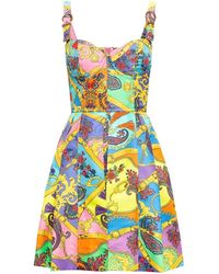 Versace Jeans Patterned Slip Dress - Oranje