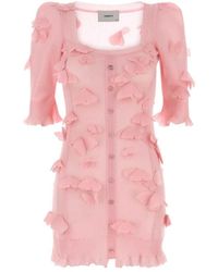 Coperni - Rosa Gestricktes Minikleid - Lyst