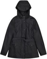 Rains - Jassen ,Zwart ,Polyester Curve Jacket - Lyst