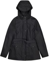 Rains - Jassen ,Zwart ,Polyester Curve Jacket - Lyst