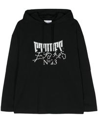 Etudes Studio - Zwart/Wit Biologisch Katoenen Hoodie - Lyst