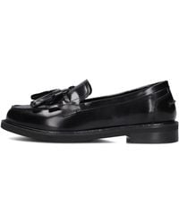 Stefano Lauran - Schoenen ,Zwart ,Wol Zwarte Leren Loafers Voor Vrouwen - Lyst
