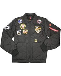 Alpha Industries - Jassen ,Zwart ,Leer Bomberjack - Lyst