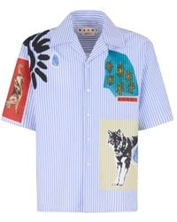 Marni - Overhemd Met Patchwork - Lyst