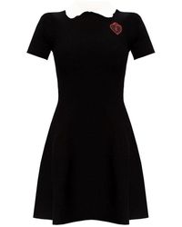 RED Valentino Dress With Collar - Zwart