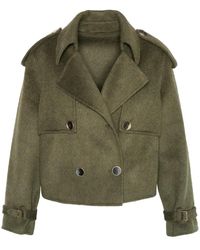 Hèst - Jassen ,Groen ,Wol Groene Leonora Jas Buitenkleding - Lyst