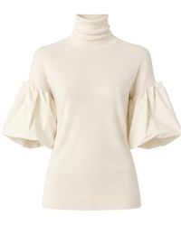 MEIMEIJ - Ballonmouw Taffeta Turtleneck - Lyst