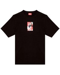 DIESEL - T-shirt t-just-n11 (nero) - Lyst