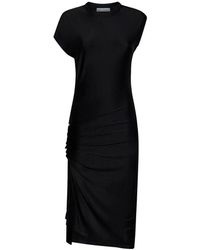 Rabanne - Es Kleid mit asymmetrischen Ärmeln und Drapiertem Schnitt - Lyst