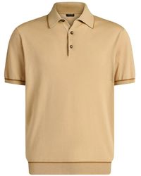 Kiton - Katoenen Gebreide Polo Met Korte Mouwen - Lyst