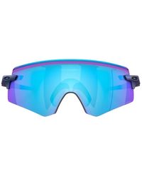 Oakley - Wraparound sonnenbrille matte cyan/blau colorshift linse - Lyst