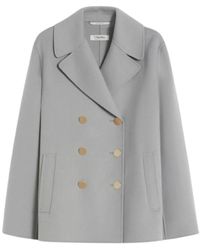 Max Mara - Jassen ,Blauw ,Wol Wool Broadcloth Jacket - Lyst