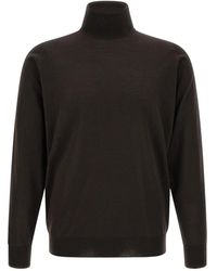 John Smedley - Truien & Vesten ,Bruin ,Wol Richards Turtleneck - Lyst