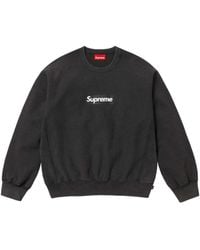 Supreme - Schwarzes Box Logo Crewneck Shirt - Lyst