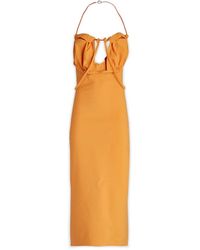 Jacquemus - Kleedjes ,Geel ,Midi Jurk - Lyst
