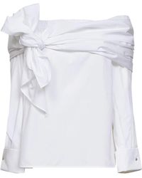 Max Mara - Overhemden ,Wit ,Katoen Curvone Katoenen Blouse - Lyst