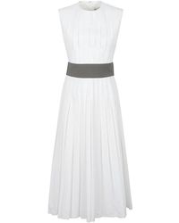 Tory Burch - Kleedjes ,Wit ,Polyester Kleedjes - Lyst